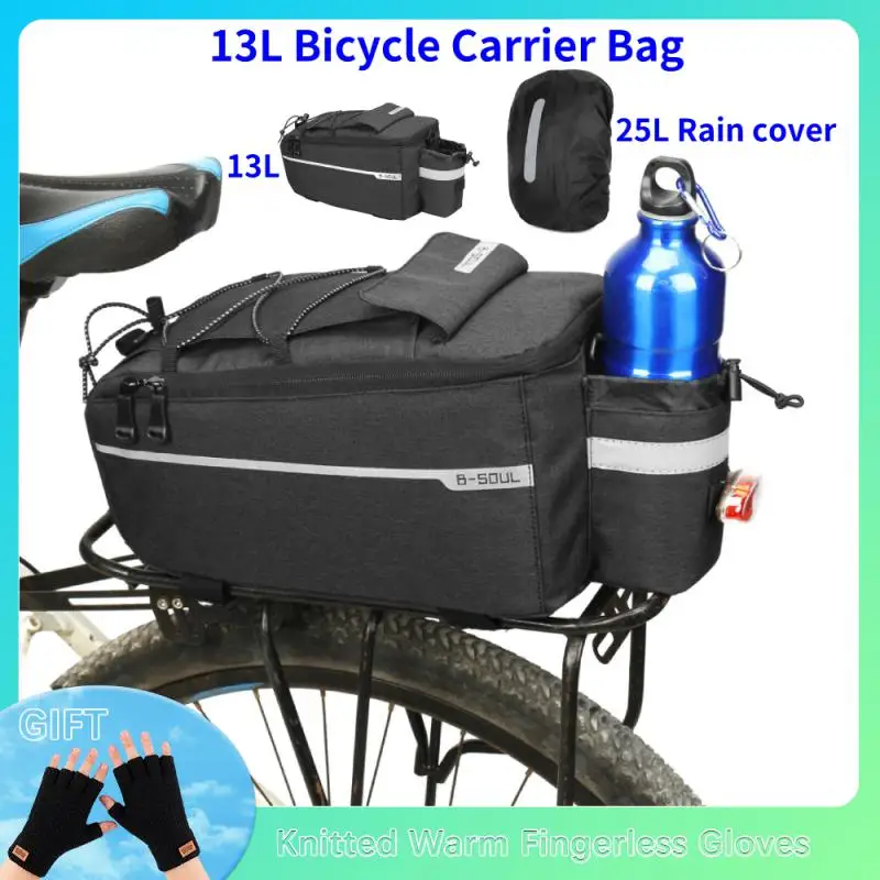 Bicycle-13L-Carrier-Bag-Bike-Rear-Basket-Waterproof-Pannier-Trunk-Bags ...