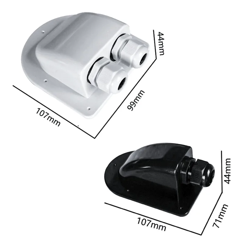 ALWAYSME ABS Solar Panel Cable Entry For RV Trailer Caravan Motorhome,Boat ,Home wire entry gland box