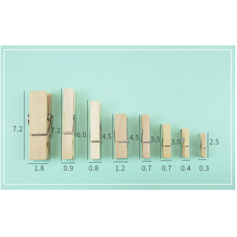 25/30/35/45mm Natural Wooden Clothes Pegs Clothes Clips Wood Clamp DIY Photo Paper Peg Clothespin Craft 30/50/100PCS clothes pegs
