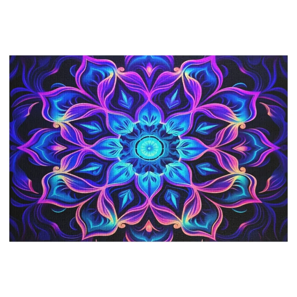 

Neon Mandala Jigsaw Puzzle For Children Woodens For Adults Puzzle