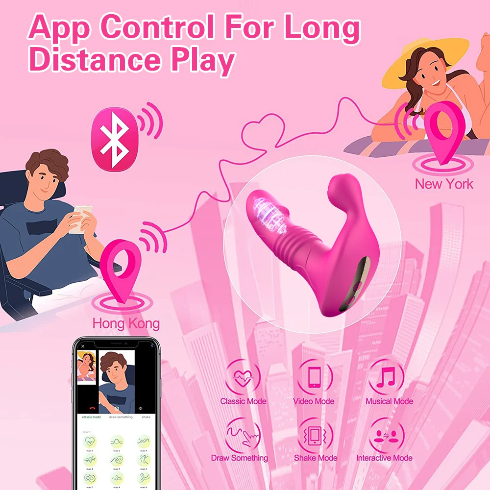 APP Bluetooth Dildo Vibrator for Women Wireless Control Vibrating Egg Clitoris Stimulator Female Sex Toys for Adults Couple S54d48a5f2fb1442e9f358bf215b425acc