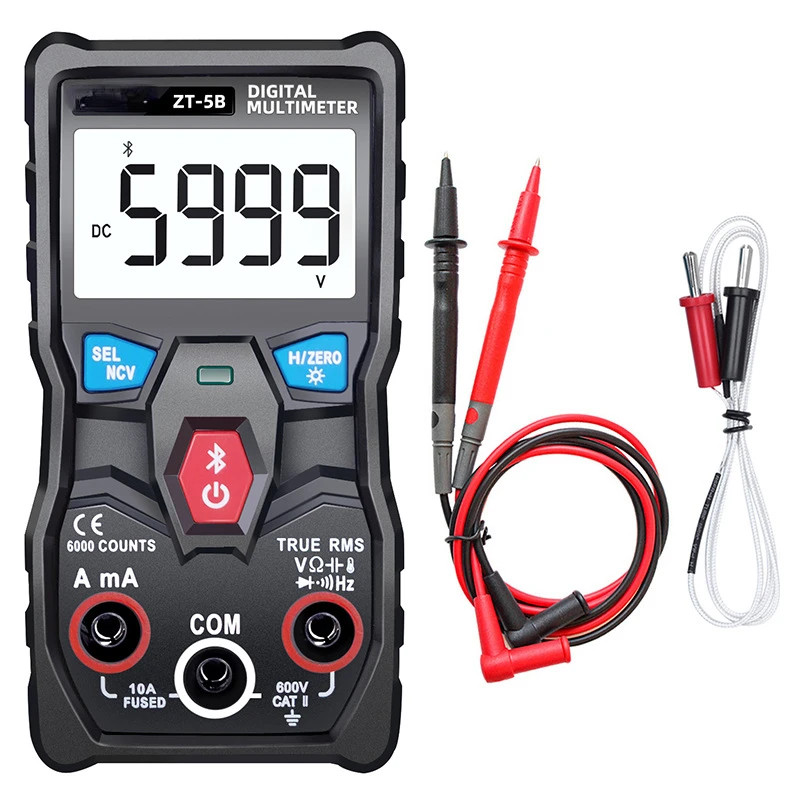 

ZT-5B Digital Multimeter Smart Bluetooth 6000 Words Automatic Range Handheld Portable Multimeter