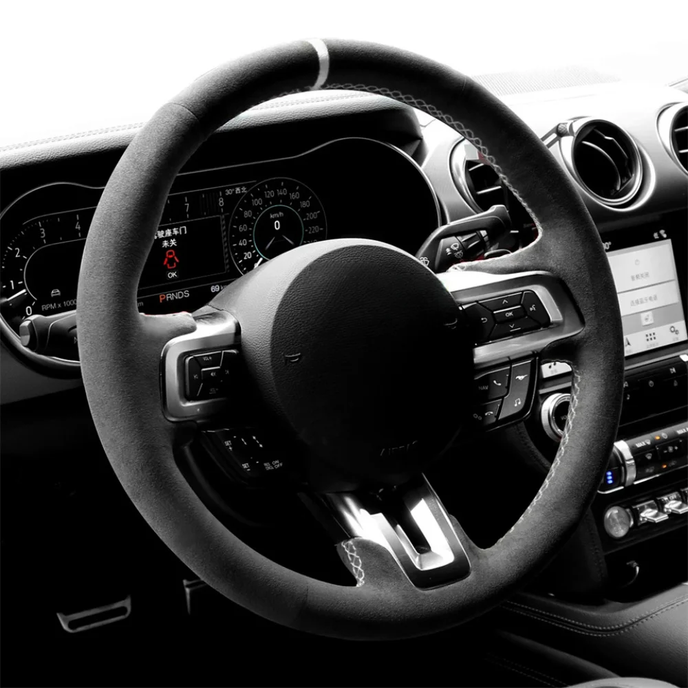 Housse De Frein à Main Pour Ford Mustang - Protection Antidérapante Texturée - Installation Facile - Améliore Le Confort De Conduite