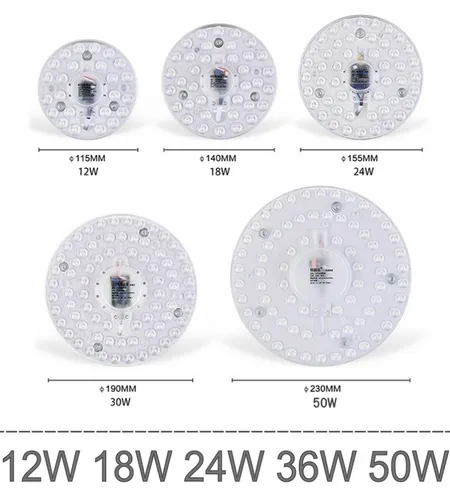 LED 원형 링 패널 천장 보드 조명, SMD LED 원형 조명, AC 220V 230V 240V LED 조명, 50W 36W 24W 18W 12W 2