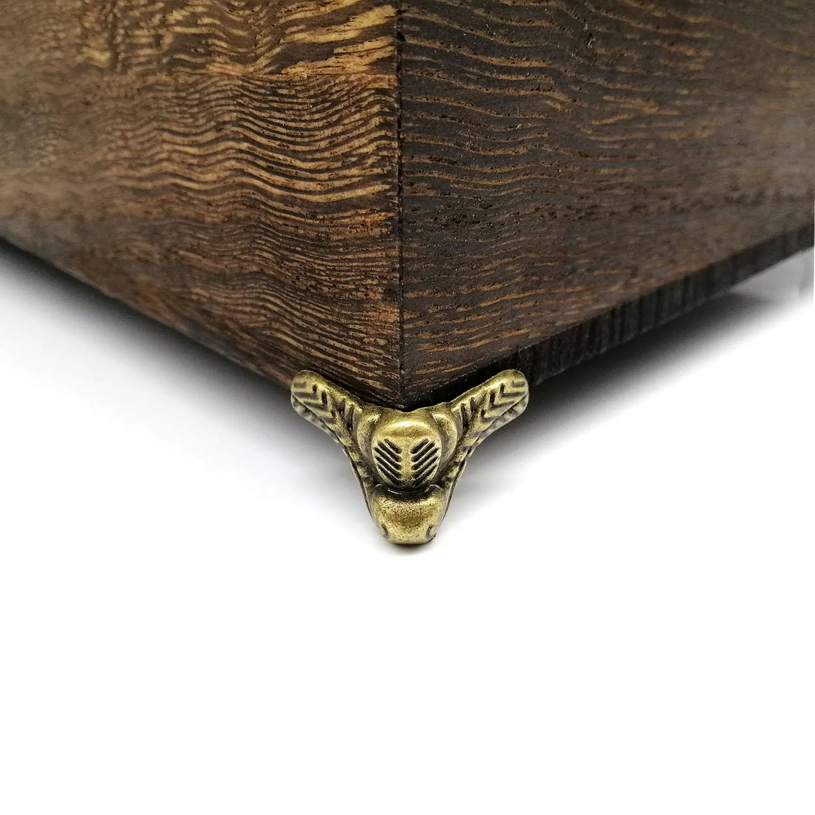 4pcs Jewelry Chest Wood Box Gift Wine Case Decorative Feet Leg Corner Protector Support Bracket with screws Golden Silver Bronze stainless steel corner brackets