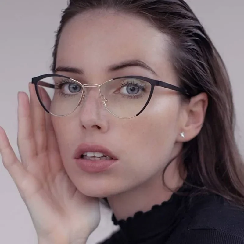 

Women's Glasses Anti-Blue Light Fashion Leisure Artistic Simple Classic Cat Eye Plain Glasses Student Commuting Glasses