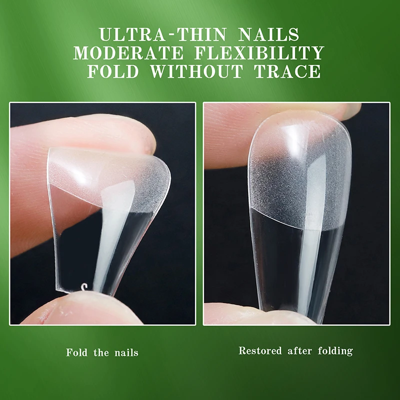 Ballet False Nail 120pcs/bag Fully Transparent Acrylic Nails Set Press on Tips Mixed Size Faux Ongles Fantaisie