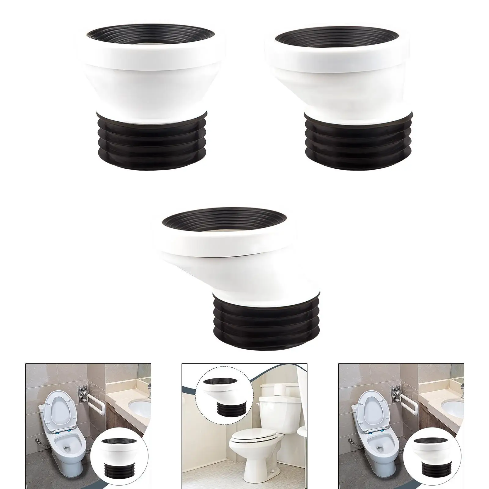 Offset Toilet Flange Shifter Replacement Portable Easy Installation Fitting Connector for Repairing Tub Waste Bathroom