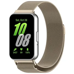 Milanese Loop Magnetic Metal Bracelet Wristband Strap Accessory - Samsung Galaxy Fit 3 (Starlight color)