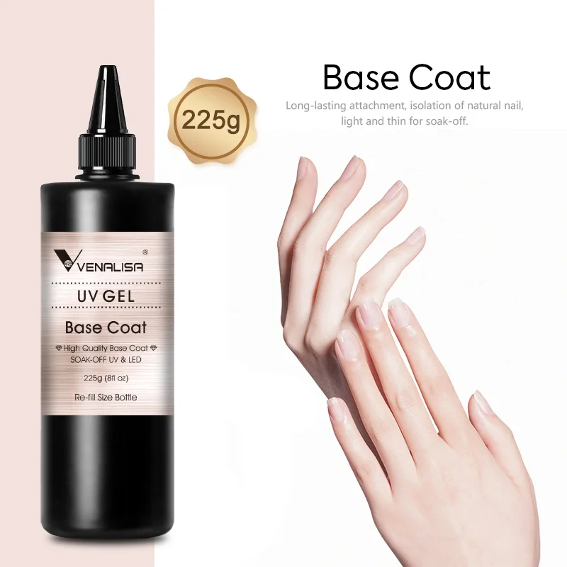 VENALISA Refillment Tempered Top Coat Big Volume Long Wear Glossy NoWipe Anti Yellowing No Burning Top Coat Nail Final Gel 2