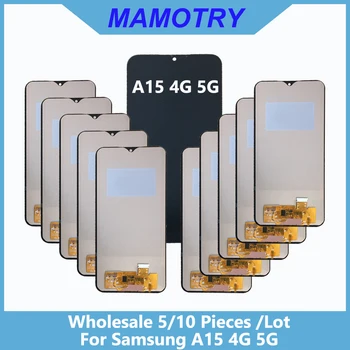 Commercio all'ingrosso 5/10 pezzi/lottp per Samsung A15 4G 5G Display LCD schermo con gruppo touch A155F A155M A156B A156E