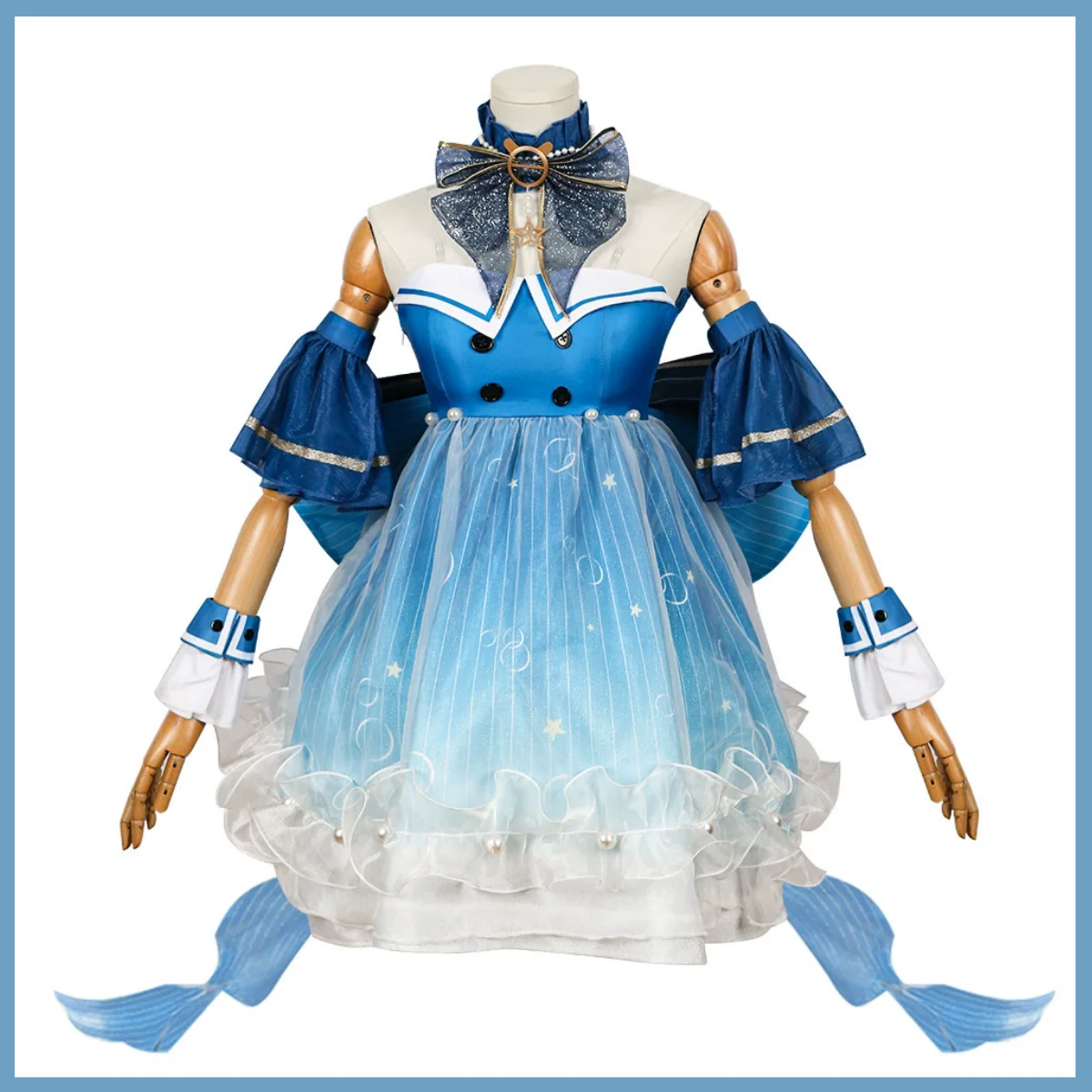 Infinity Nikki Nikki Blue Bubbles Princess Dress Cosplay Costume