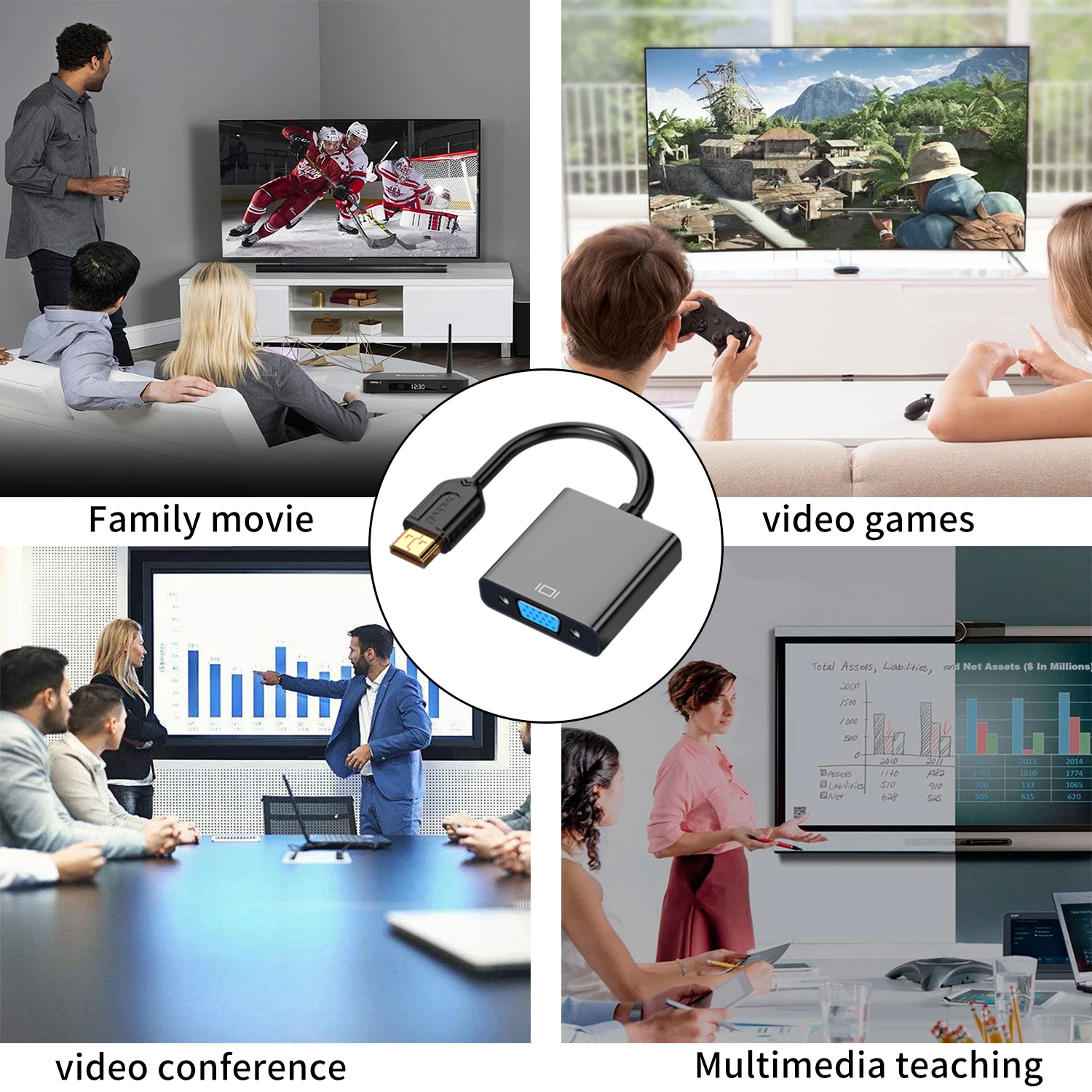 HDMI to VGA ̺  ȯ,  , 1080P @ 60Hz