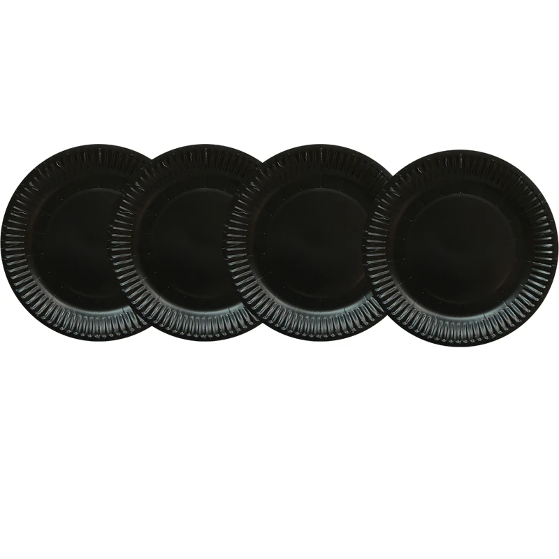 Black Disposable Plates Wedding Black White Disposable Plates 10pcs