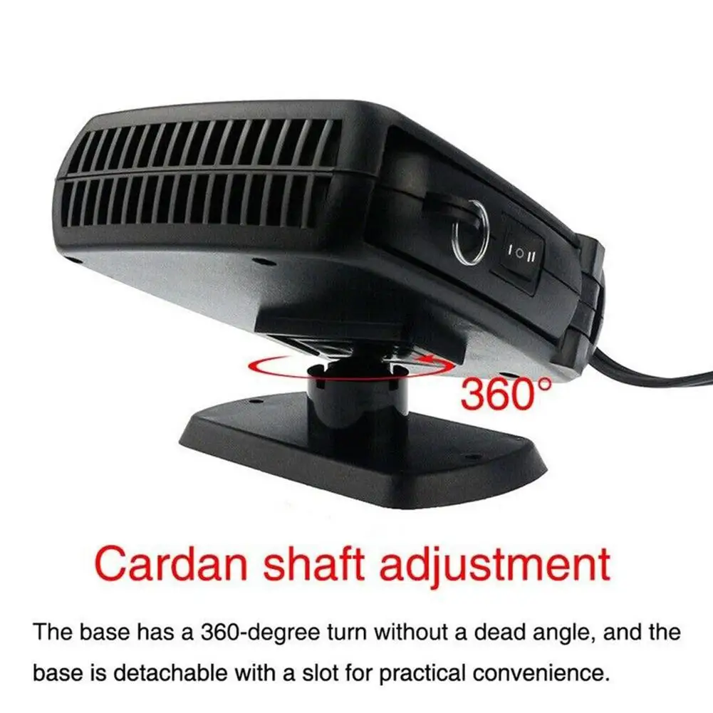 200W 12V/24V Portable Fan 2 IN Heating Heater Auto Coog Electric Car Windshield Defroster 1 Anti-Fire_voghion.com