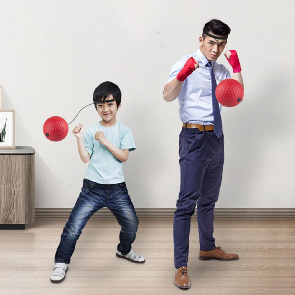 Boxing Reflex Ball with Headband Stress Relief Reflex Ball Set Hand Eye Coordination Training Improve Speed Boxing Equipment