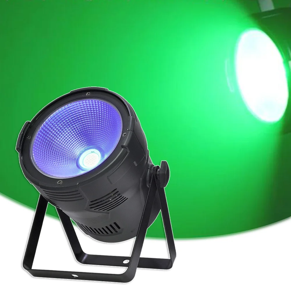 LED 120W RGBW 4 인 1 COB 파 라이트, 쿨 웜 화이트 DMX 8CH 음악 제어 알루미늄 무대 조명, DJ 디스코 바 댄스 플로어 조명