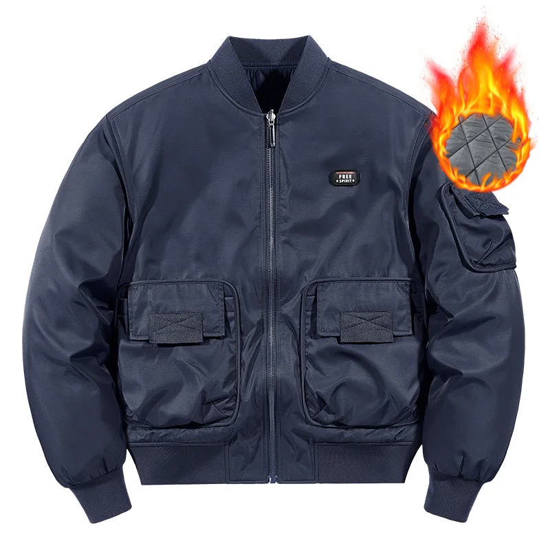 Bomber Sweatshirt With Zipper Down Light Jackets MEN FASHION Parkas Men's Knitted Coat Hooded Winter Sweat-shirt Mens Clothes