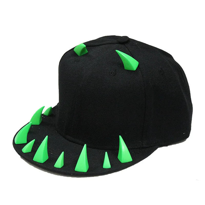 2022 New Shark Teeth Hipster Baseball Cap Night Club Dance Show