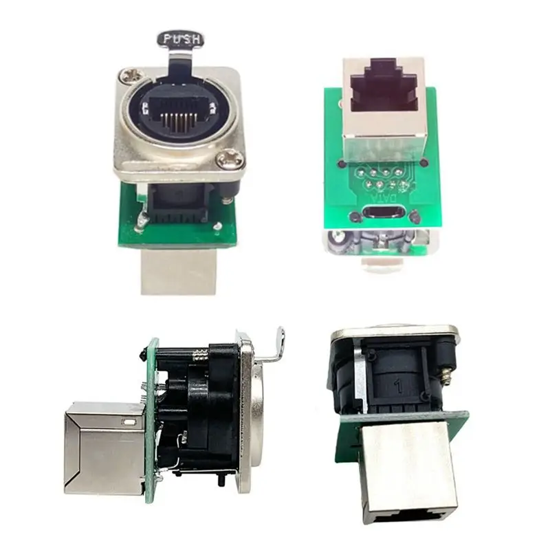 ABZZ-20X Ethercon Rj45 섀시 소켓, D-N8FDP RJ45 피드/패스 패널 마운트 잭, D 시리즈 Cat5 RJ45 수직 패널 마운트