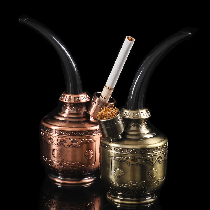 Hookah Pipe Retro Large Hookah Dual-Function Smoking Set Water Filter Smoking Tool Pipes Gifts Elder Group