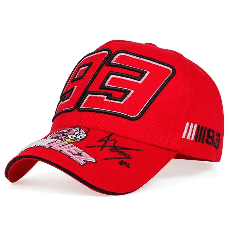 2024 Hat men's spring and autumn sun visor hat summer motorcycle baseball cap female sunscreen black No. 93 cap 2