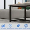 Industrial Coffee Table with Rectangle Wood and Stable Metal Frames, Living Room Table, Office, Teak Oak/Black, Easy Assembly 6