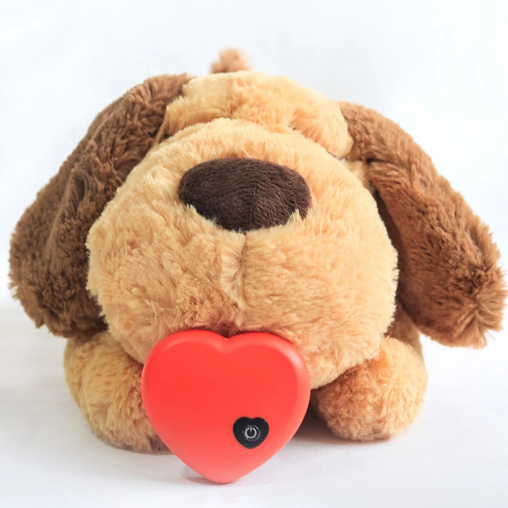 Puppy Heartbeat Soothing Hug Toy Dog Heating Plush Doll Pet Comfortable Behavioral Training Play Aid Tool Anxiety Relief Sleep