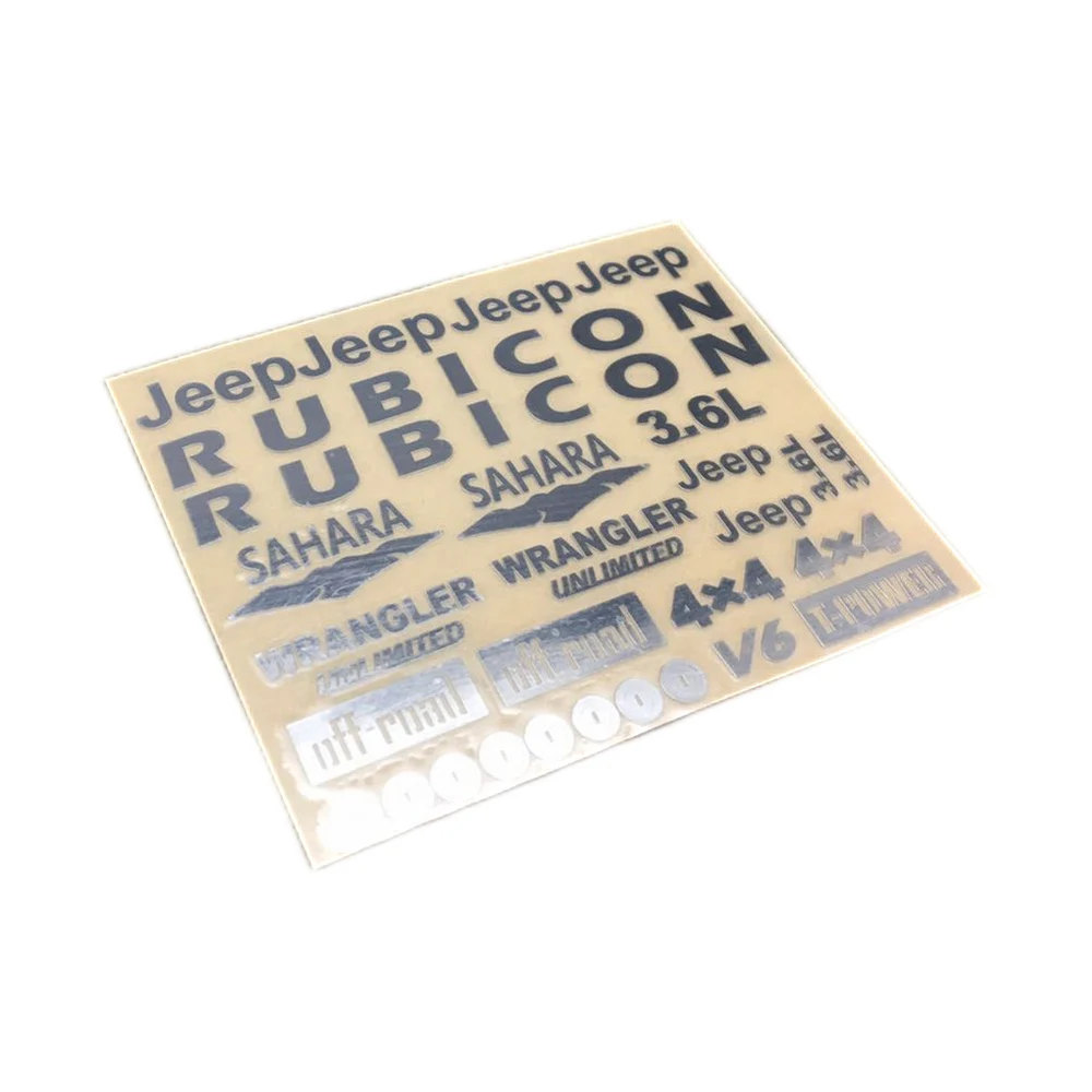Simulated climbing car metal sticker metal logo is applicable to 1/10 RC car scx10 trx4 trx-4 trx-6 upgrade accessories