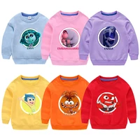 Disney Inside Out 2 Children Casual Cotton Sweatshirt Kids Long Sleeve Pullover Autumn Anime Cute Thin Clothes Boy Girl New Gift