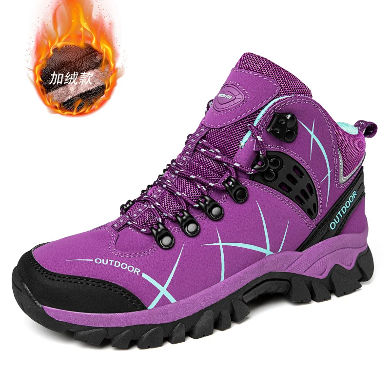 

Women Snow Boots Winter Warm Plush Ankle Boots Outdoor Plus Cotton Hiking Sports Shoes for Girls Snow Thermal Sneakers