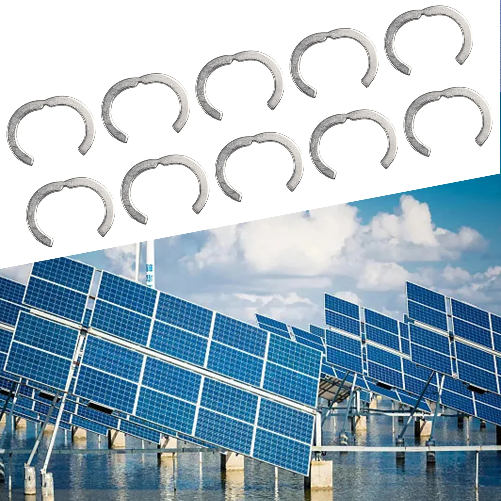 

10pcs Solar Panels Segment Rings Corrugated Pipe Segment Rings Roof Mounting Fasteners DN16 To DN32 Stainless Steel Silver