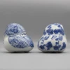 Decorative ceramic owl, blue and white ceramics 4