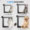 Large Cat Door Interior Door Pet Door for Cat Exterior Door 4 Modes Locking Suitable for Window and Wall,Strong Durable 2