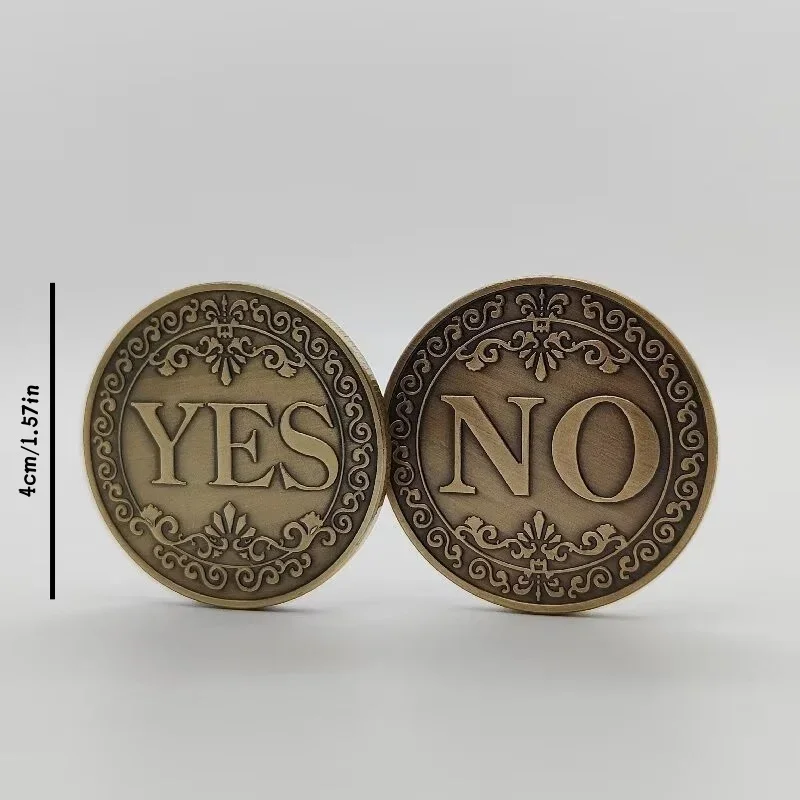 Moneta commemorativa in bronzo Sì o No, 1 pezzo, moneta non circolare, souvenir, oggetto di scena per giochi, moneta sfida, collezione, decorazione, artigianato - immagine 2