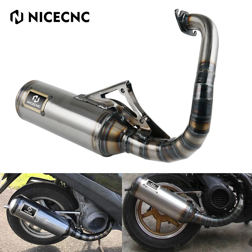 스쿠터 배기 파이프 머플러 혼다 용 DIO AF18 AF25 배기 파이프 시스템 배기 머플러 파이프 70cc 90cc 빅