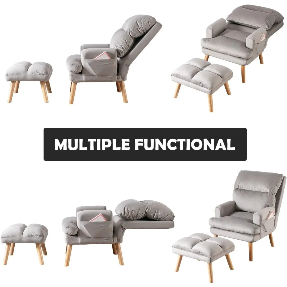 Accent Chair with Ottoman, Lounge Chair 6