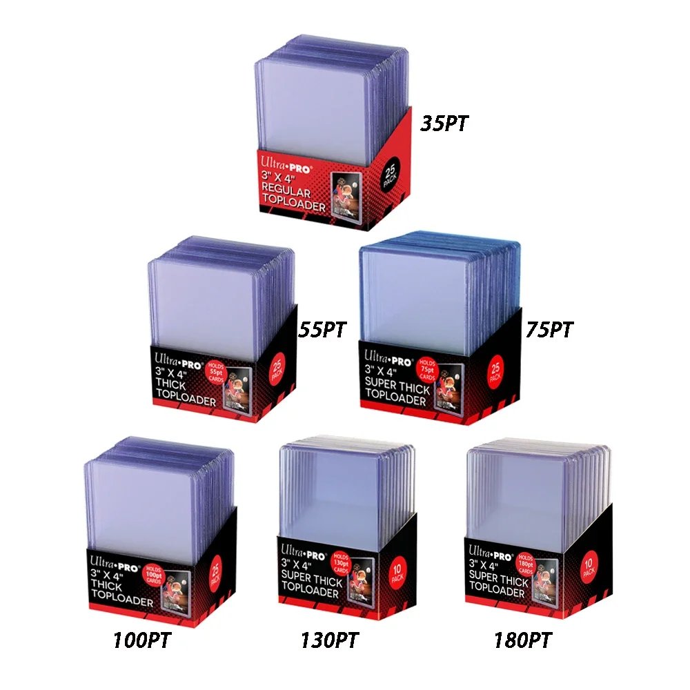Ultra Pro 35/55/75/100/130/180Pt Top Loader Clear Regular Dimensioni Standard Per Carte Da Gioco Maniche Tutte Le Protezioni Per Carte Collezionabili