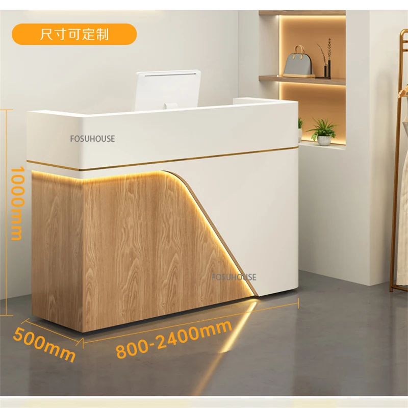 Modern Reception Desk Office Furniture Commercial Bar Table Bar Hotel Front Desks Beauty Salon Clothing Store Cashier Desk Table