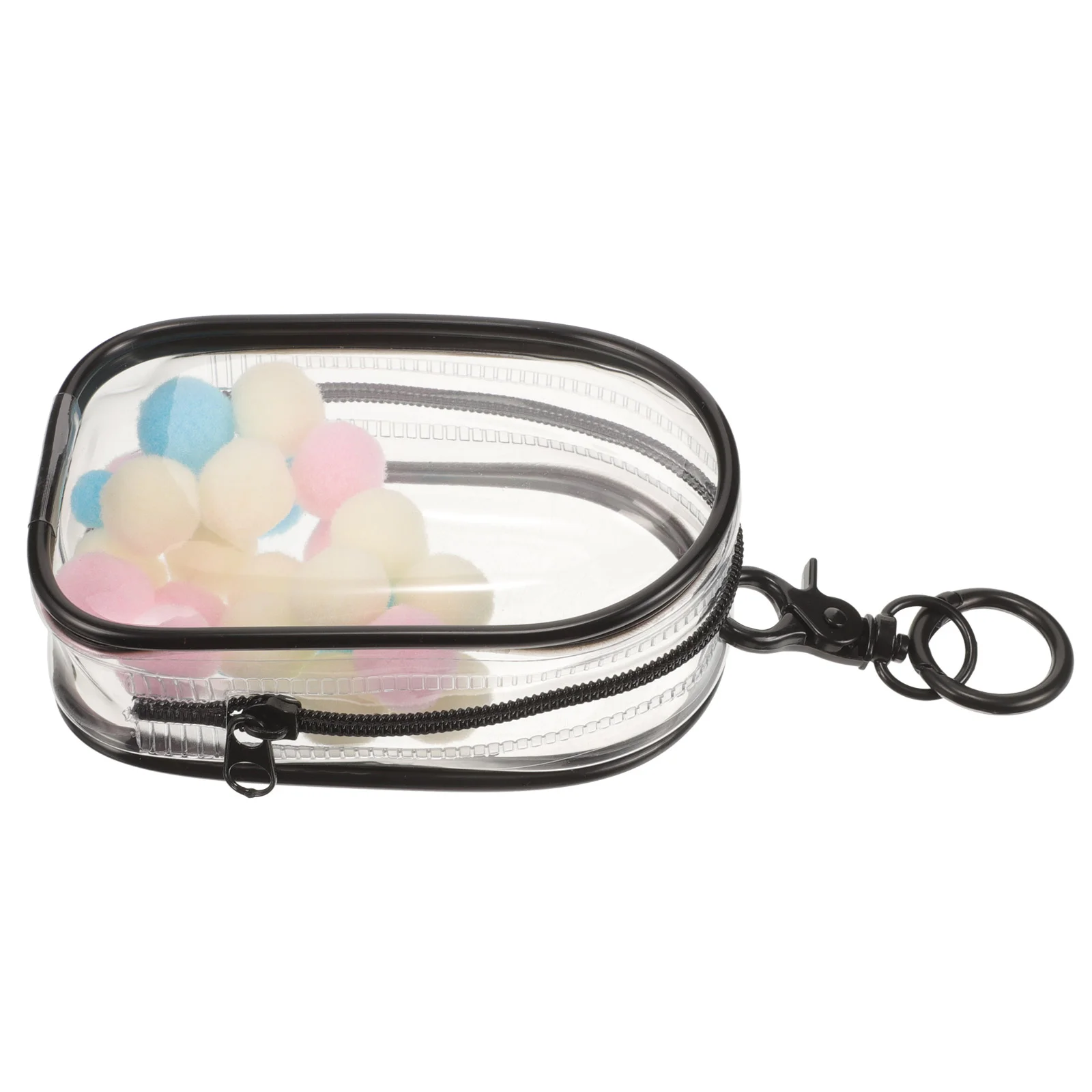 

English title: Clear Figure Display Bag Keychain Portable Small Doll Storage Bag
