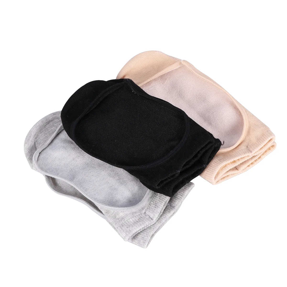 

6 Pairs Bamboo Fiber Socks Moisturizing Anti Slip High Heels Boat Invisible Silicone Shallow Mouth Miss Women's