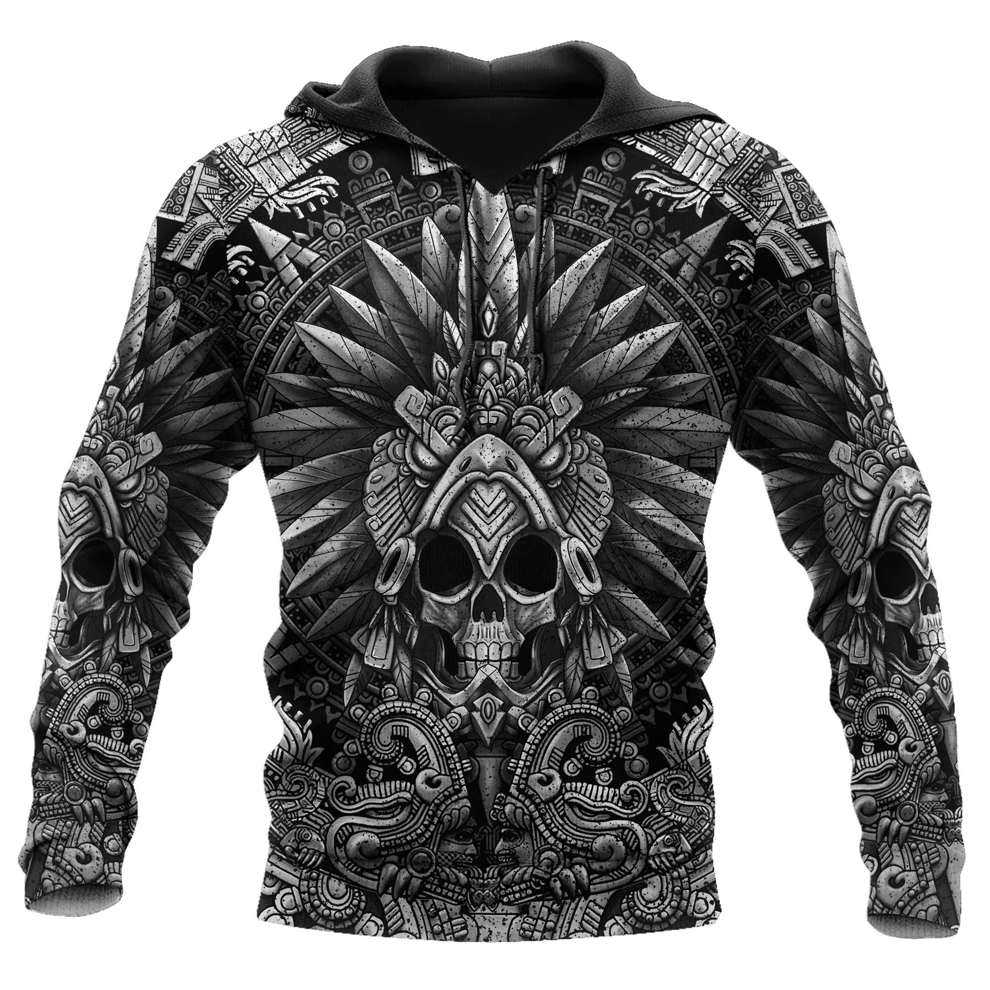 Aztec Mexican Tattoo 3D Full Printed Unisex Deluxe Hoodie Men