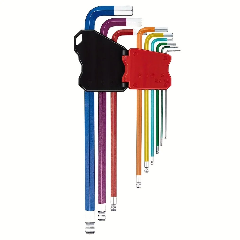 Neilsen 9pz Set Di Chiavi A Brugola Esagonali A Sfera Metriche - Foto 5