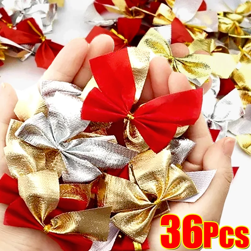 

12/36 шт., новогодний мини-бант