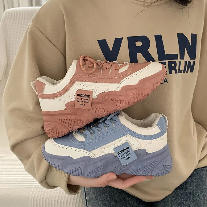 Shoes Female 2023 Spring New Running Shoes Thick Sole Elevated Casual Sports Shoes Female Designer Shoes