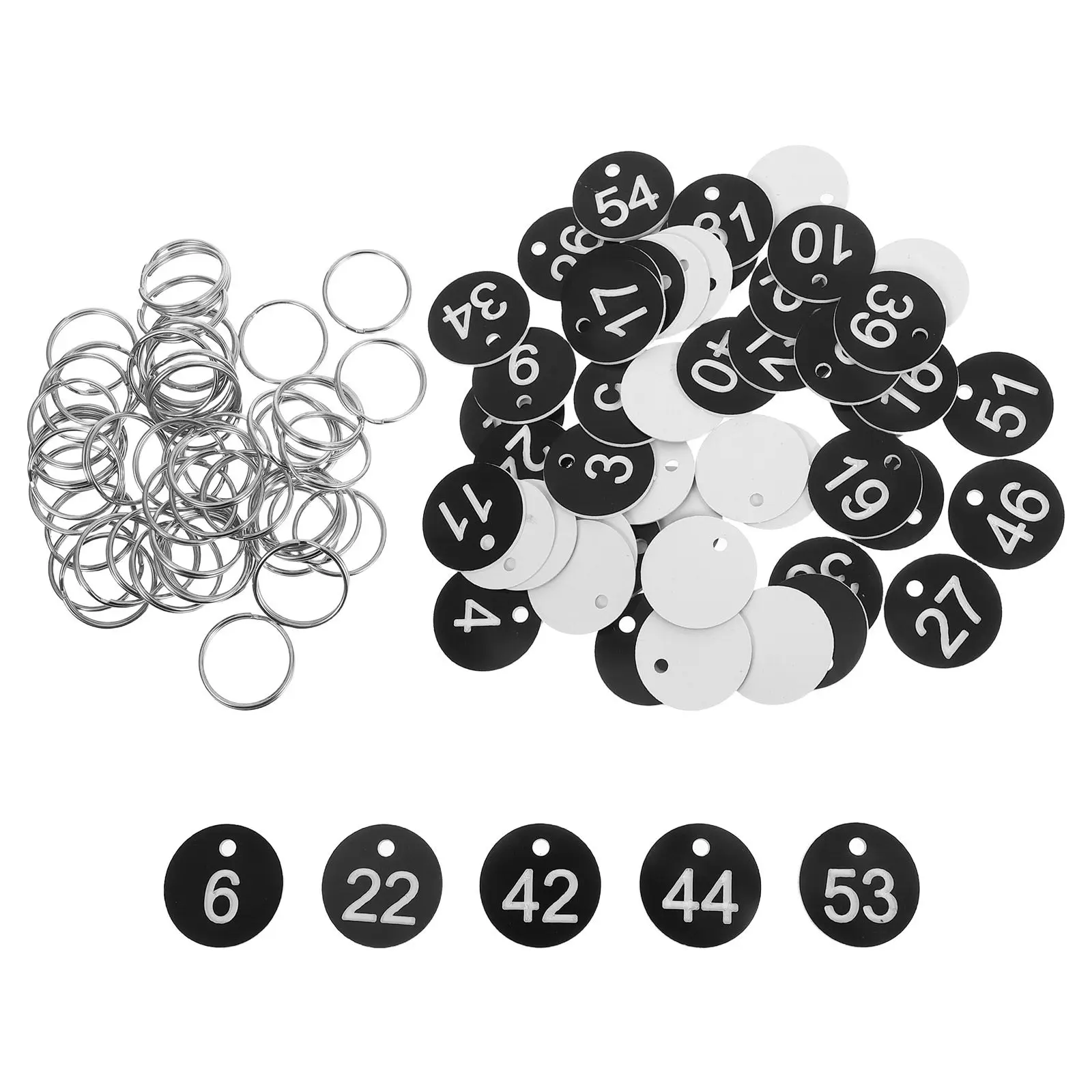 50Pcs 방수 내마모성 번호 태그 플라스틱 열쇠 고리 수하물 ID 라벨 수하물 가방 항공 크루즈 여행 태그