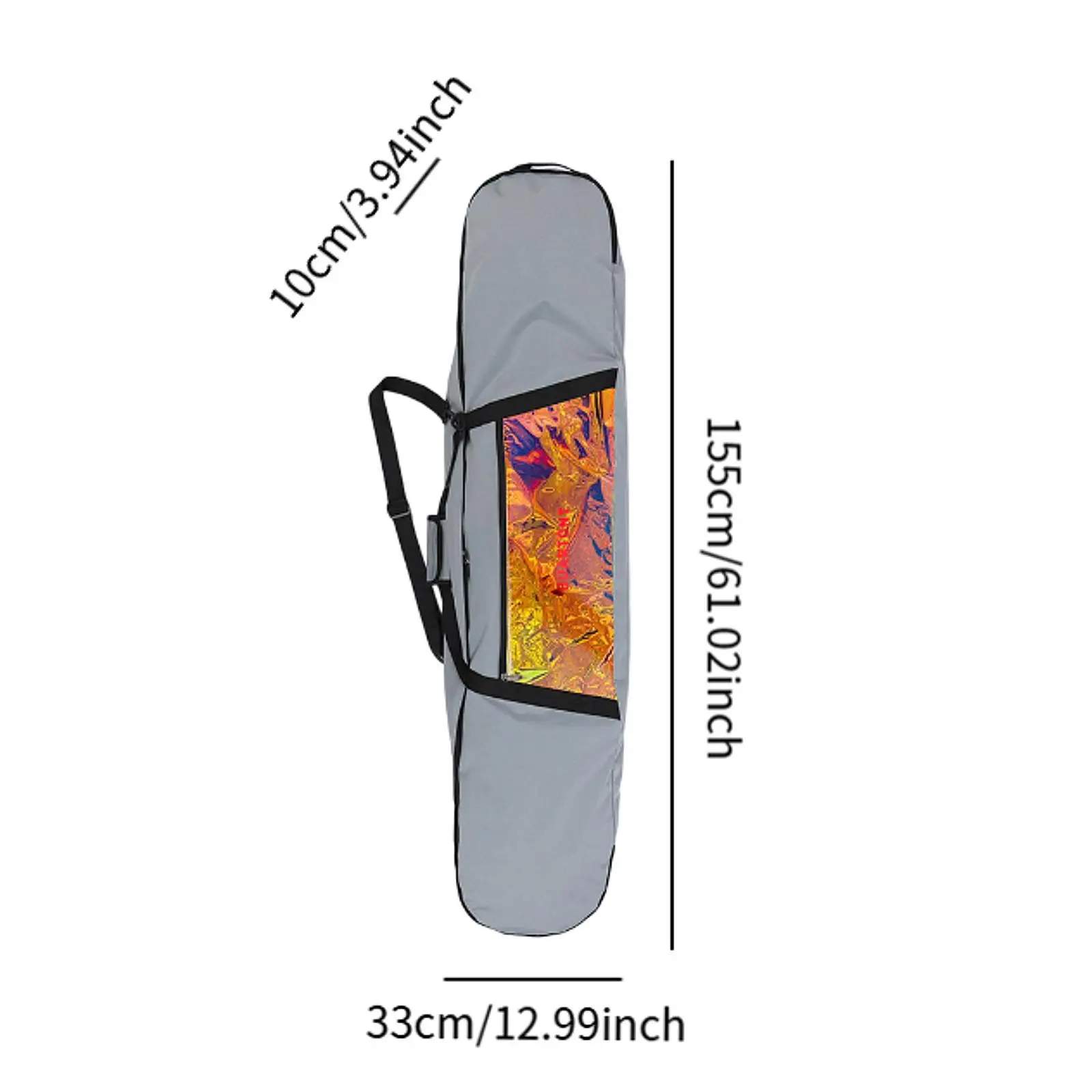 Snowboard Bag Fit Board Boots Adjustable Strap Portable Skate Bag for Air Travel Road Trips Snowboarding Women Men Winter Sports