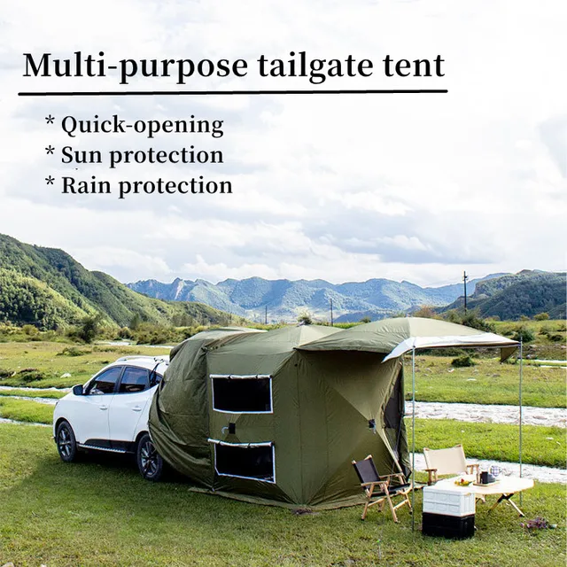 Faltbare Auto Zelt Für SUV Universal Suv Sonnenschutz Markise Zelt Mit  Baldachin Camping Zelt Für Auto Stamm Selbst-fahren Reise Zelt - AliExpress