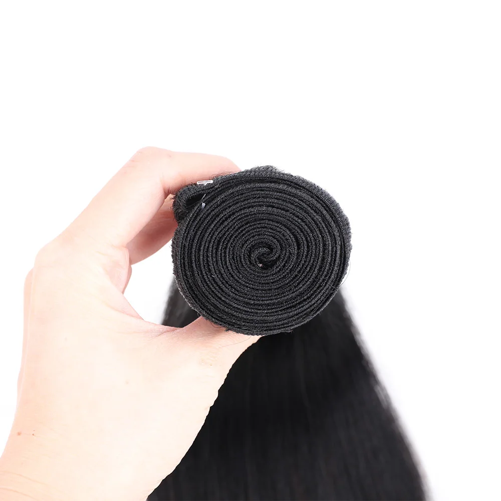 Straight Human Hair Bundles Brazilian Remy Hair Weave Bundles 10a Grade Double Draw Straight Extensions 90-95g/PC