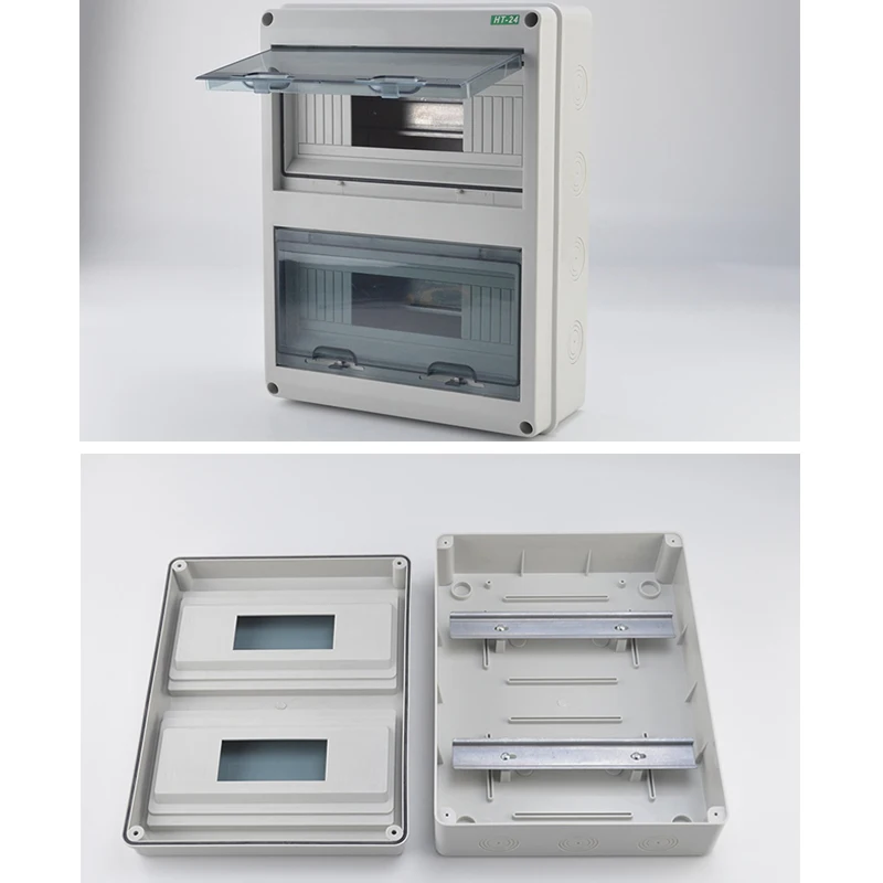 HT series electrical junction box electrical box electrical distribution box 2/5/8/12/15/18/24WAY PC plastic outdoor IP65 waterproof